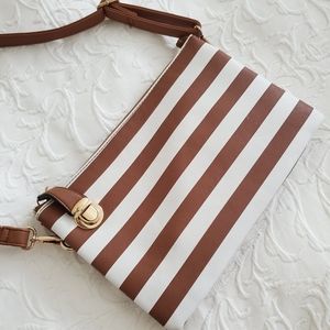 Italian Casual Striped Handbag